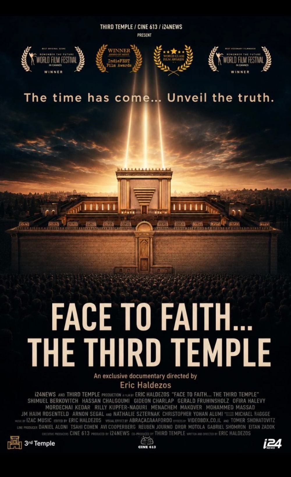 Official poster for Face to Faith — The Third Temple, directed by Eric Haldezos