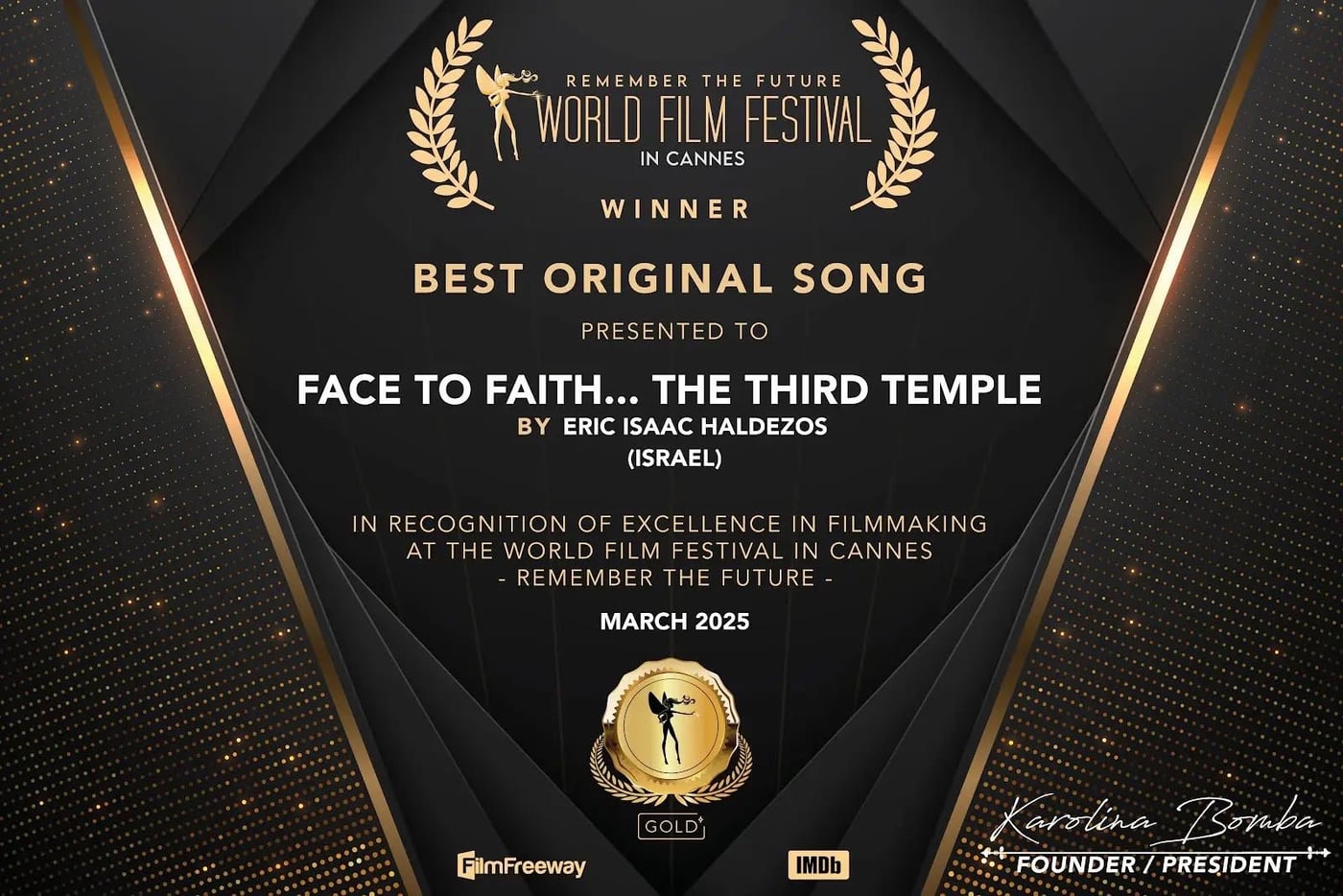 Best Original Song — World Film Festival, Cannes